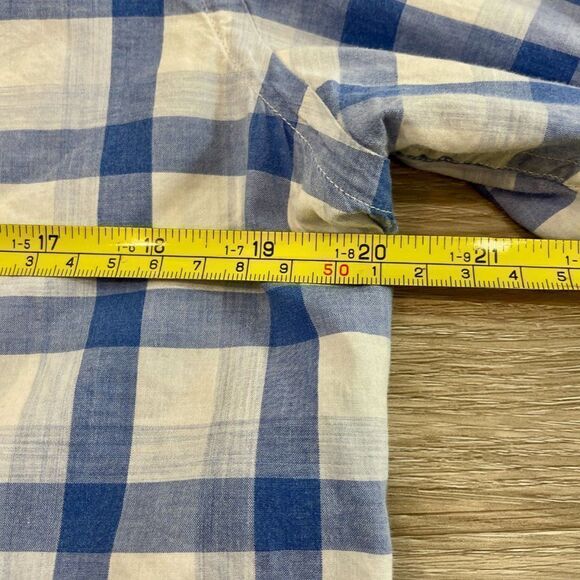 Massimo Dutti Men Casual Shirt Blue Check Cotton size M - Picture 6 of 8